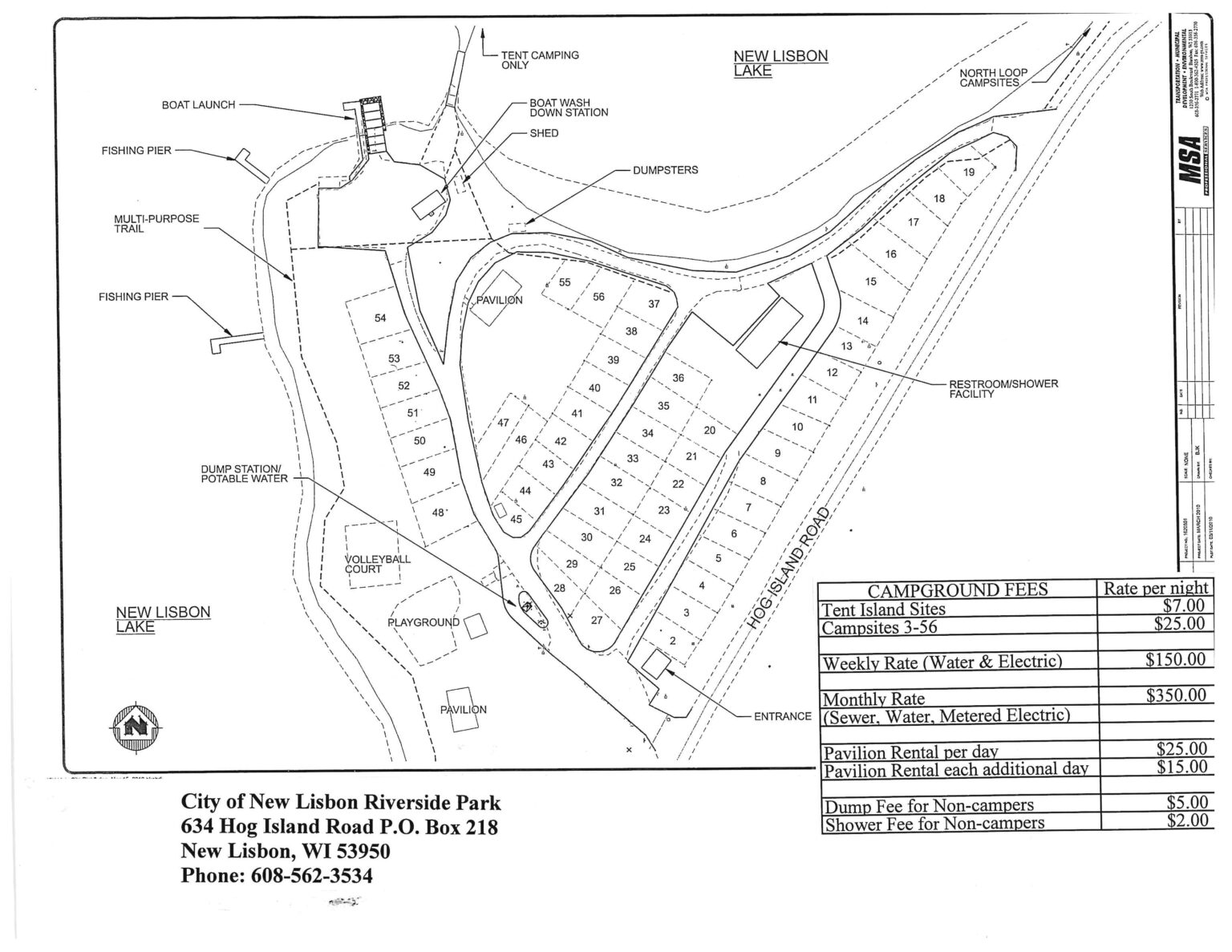 Campground & Pool City of New Lisbon, Juneau County, Wisconsin